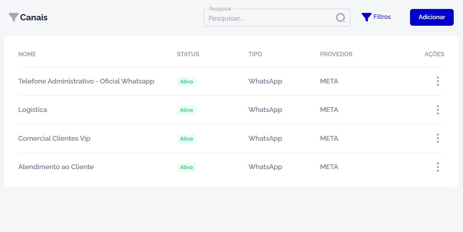 Multiple agents and channels — Chat